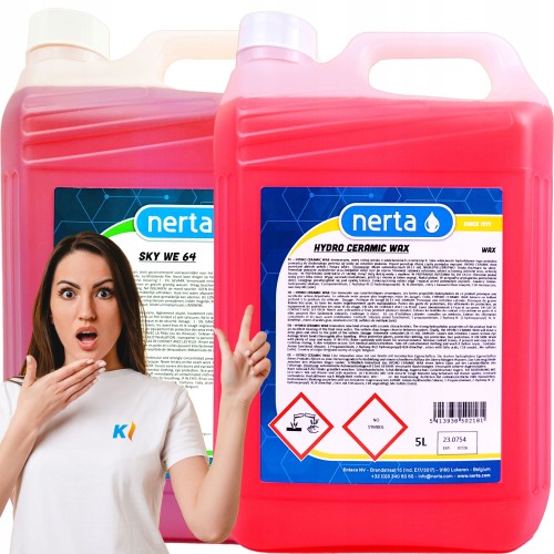 Aktywna piana do mycia POWŁOK CERAMICZNYCH Nerta Sky WE 64 5L +WOSK CERAMIK