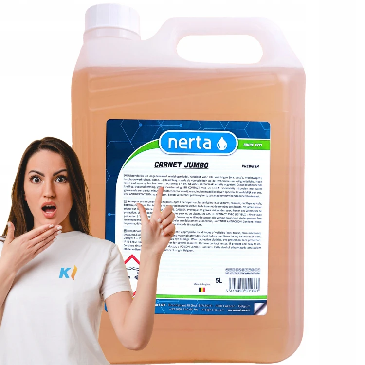 Nerta Carnet Jumbo 5 L – płyn do mycia wstępnego pojazdów