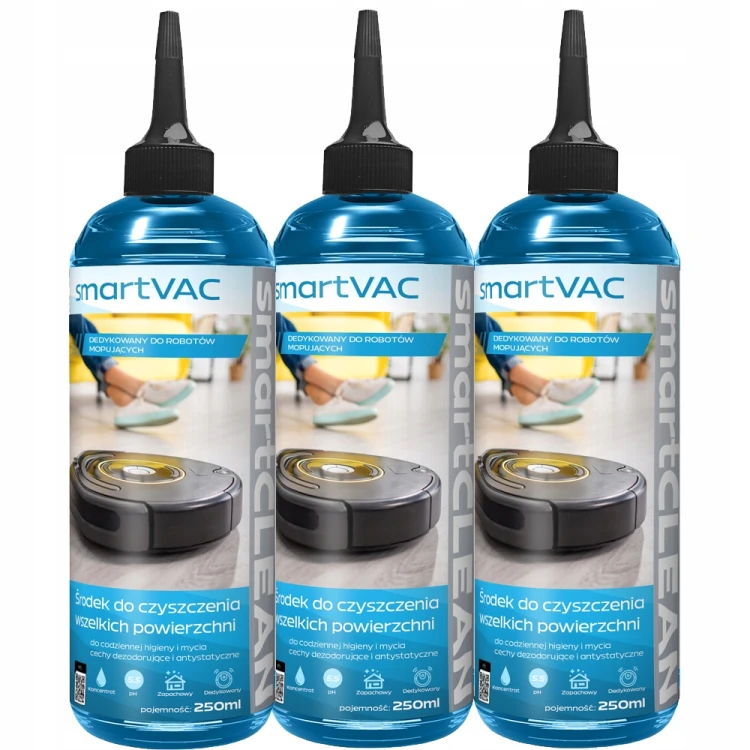 PŁYN DO ROBOTÓW MOPUJĄCYCH SPRZĄTAJĄCYCH Do Odkurzaczy Myjących 3x 250ml